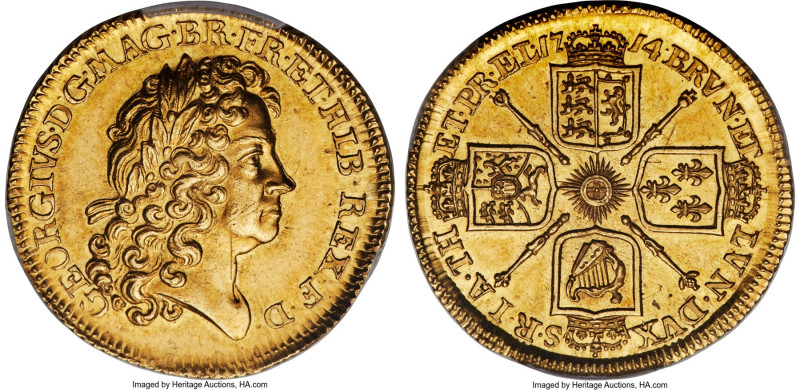 George I gold "Prince Elector" Guinea 1714 MS63 PCGS, London mint, KM538, S-3628...