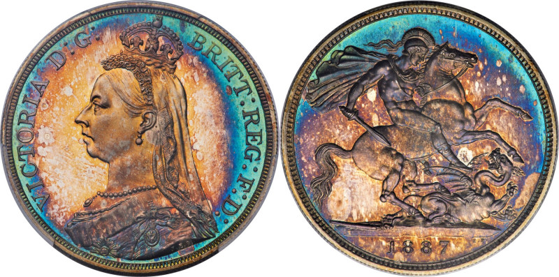 Victoria Proof Crown 1887 PR66 Cameo PCGS, KM765, S-3921, ESC-2586 (R). Mintage:...