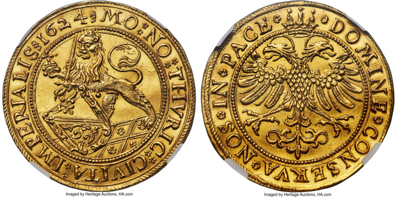 Zurich. Canton gold 6 Ducat 1624 MS61 NGC, KM-A44 (Rare), Fr-442a (Very Rare), H...