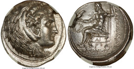 MACEDONIAN KINGDOM. Alexander III the Great (336-323 BC). AR tetradrachm (27mm, 17.11 gm, 7h). NGC MS 4/5 - 3/5, Fine Style. Early posthumous issue of...