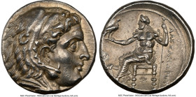 MACEDONIAN KINGDOM. Alexander III the Great (336-323 BC). AR tetradrachm (24mm, 17.16 gm, 6h). NGC Choice AU 4/5 - 5/5, Fine Style. Posthumous issue o...