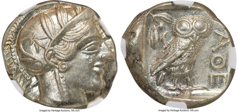 ATTICA. Athens. Ca. 440-404 BC. AR tetradrachm (25mm, 17.19 gm, 10h). NGC MS 5/5...