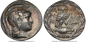 ATTICA. Athens. Ca. 2nd-1st centuries BC. AR tetradrachm (30mm, 16.75 gm, 11h). NGC Choice AU 5/5 - 4/5. New Style coinage, ca. 137/6 BC, Mikion and T...