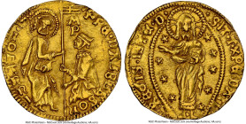 Rhodes - Knights of St. John. Pierre d'Aubusson gold Ducat (1476-1503) MS61 NGC, Fr-6. 3.49gm. A more challenging Ducat type from Rhodes, this being t...