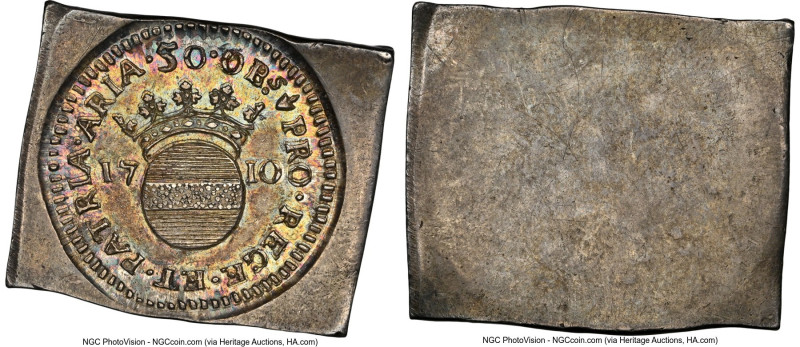 Aire. Marechal de Goesbriant Siege Klippe 50 Sols 1710 MS63 NGC, KM16.1, Vanhoud...
