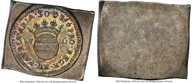 Aire. Marechal de Goesbriant Siege Klippe 50 Sols 1710 MS63 NGC, KM16.1, Vanhoudt-758 (R2). 15.21gm. An alluring Spanish War of Succession obsidional ...