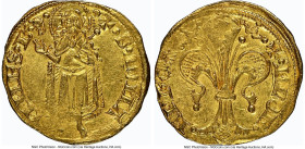 Cambrai. Guy IV de Ventadour gold Florin (1342-1348) MS62+ NGC, Fr-105b (under Pierre IV d'Andre), Delm-271. 3.36gm. A beautiful Mint State example of...