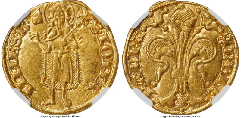 Orange. Raymond V gold Florin d'Or ND (1340-1393) MS62 NGC, Fr-189 (listed under...