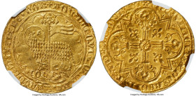 Jean II le Bon gold Mouton d'Or ND (1350-1364) MS61 NGC, Paris mint, Fr-280, Dup-291. 4.66gm. Emission from 17 January 1355. +ΛGn • DЄI • QVI • TOLL •...