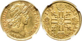Louis XIII gold Louis d'Or 1640-A UNC Details (Cleaned) NGC, Paris mint, KM105, Gad-58 (R). HID09801242017 © 2023 Heritage Auctions | All Rights Reser...