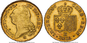 Louis XVI gold 2 Louis d'Or 1786-K MS62 NGC, Bordeaux mint, KM592.8, Fr-474. From the inaugural year of the series' production at the Bordeaux mint. A...