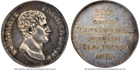 Napoleon silver Essai 5 Francs L'An XI (1803) MS62 NGC, Maz-629A. A rare commemorative Essai struck in celebration of Napoleon's visit (as Premier Con...