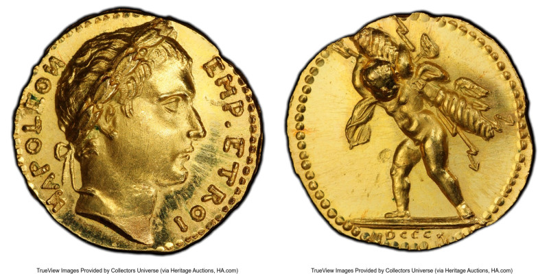 Napoleon gold Specimen "Marriage" Medal 1810-Dated SP65 PCGS, Bramsen-958, Juliu...