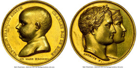 Napoleon gold "King of Rome" Medal 1811-Dated MS60 NGC, Bramsen-1100. 32mm. 31.72gm. By Andrieu. Struck for the birth of Napoleon's son, styled the "K...