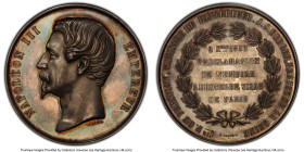 Napoleon III silver Specimen "Proclamation of the Empire" Medal 1852 SP63 PCGS, Divo-116. 77mm. Main. By A. Caque. A Choice Specimen with flaming hues...