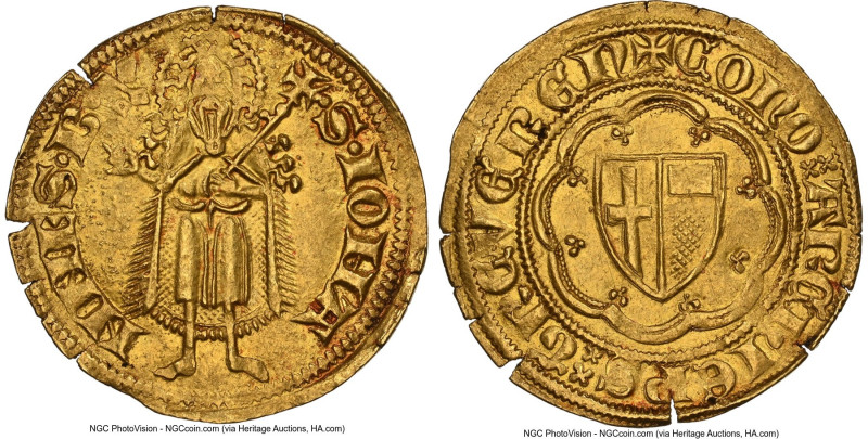 Trier. Kuno II von Falkenstein gold Goldgroschen ND (1362-1388) MS63 NGC, Koblen...