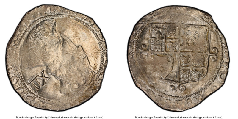 Charles I Shilling ND (1625-1649) MS61 PCGS, 6.16gm. The weak strike provides a ...