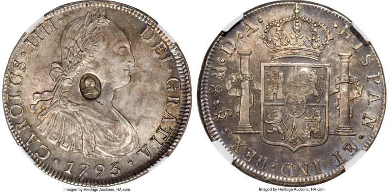 George III Counterstamped Bank Dollar of 5 Shillings ND (1797-1799) AU58 NGC, KM...