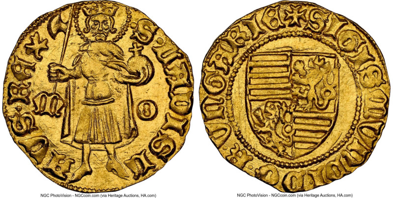 Sigismund gold Goldgulden ND (1387-1437) MS63 NGC, Buda mint, Husz-574, Lengyel-...