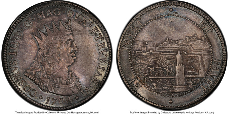 Livorno. Cosimo III di Medici Tollero 1704 MS64 PCGS, KM16.5, Dav-1498, MIR-64/1...