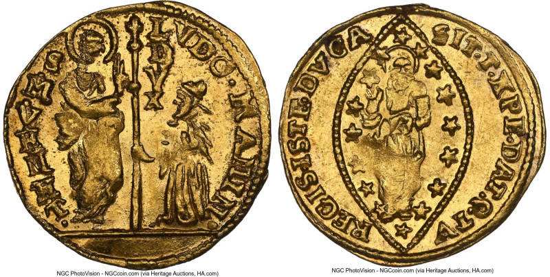 Venice. Ludovico Manin gold Zecchino ND (1789-1797) MS65 NGC, Venice mint, KM755...