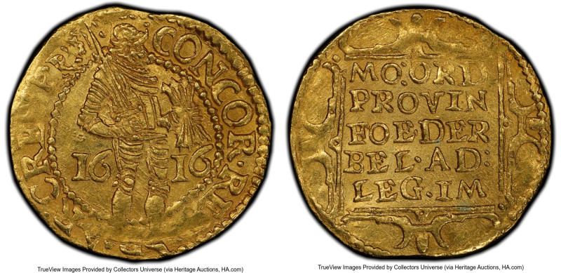 Friesland. Provincial gold Ducat 1616 MS62 PCGS, KM13, Fr-223. Sharp details and...