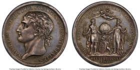 Alexander I silver Specimen "Napoleon - Peace of Tilsit" Medal 1807 SP62 PCGS, Diakov-312.4 (R3), Bramsen-647. 41mm. One of only two certified example...