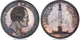 Nicholas I Proof "Alexander I Monument" Rouble 1834-CПБ PR61 NGC, St Petersburg mint, KM-C169, Dav-285, Bit-894 (R). Mintage: 15,000. A highly collect...