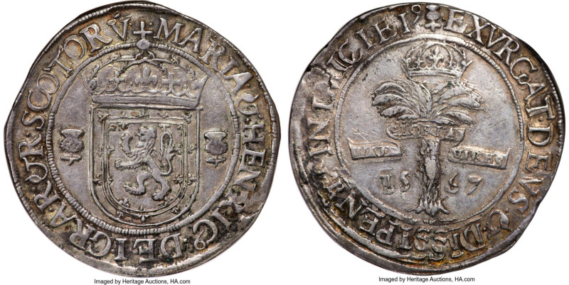 Mary, Queen of Scots & Henry Darnley "Thistle" Ryal 1567 XF40 NGC, Edinburgh min...