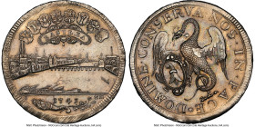 Basel. City 2 Taler 1741-HM MS60 NGC, KM150, Dav-1749, HMZ-298d. 50.92gm. Better than average representative of this well-loved "city view" Taler with...
