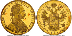 Alexander I gold "Sword Countermarked" 4 Dukata 1915-Dated (1931-1932) MS63 Prooflike NGC, KM-P1, Fr-4. An intriguing issue attributed to Yugoslavia f...