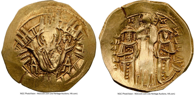 Andronicus II Palaeologus (AD 1282-1328), with Michael IX. AV/EL hyperpyron (25m...