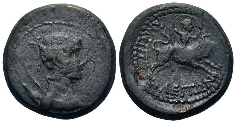 Macedon, Amphipolis, c. 187-168/7 BC. Æ (29mm, 23.40g). Bust of Artemis r., bow ...