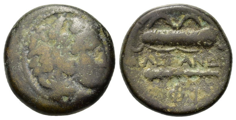 Kings of Macedon. Alexander III “the Great” (336-323 BC). Æ (19mm, 6.6g). Amphip...