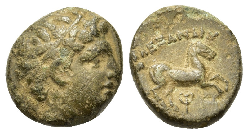 Kings of Macedon, Alexander III ‘the Great’ (336-323 BC). Æ Half Unit (14mm, 3,4...