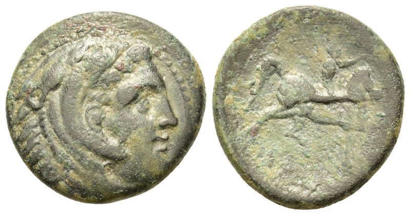 Kings of Macedon. Kassander (305-298 BC). Æ Unit (20,8mm, 5.90g). Head of Herakl...