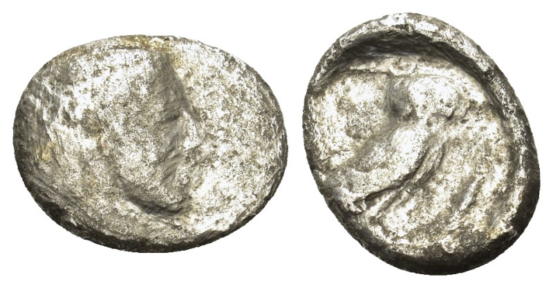 ITALY LUCANIA, Velia. Circa 465-440 BC. AR Hemidachm (16,3mm, 2.76g). Head of ny...