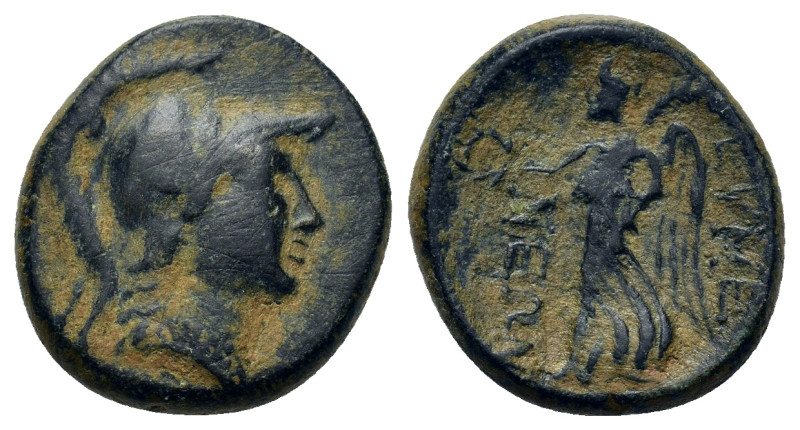 Phrygia, Eumeneia, c. 133-0 BC. Æ (19mm, 7.4g). Helmeted head of Athena r. R/ Ni...