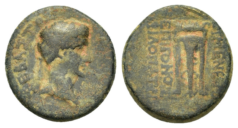 Augustus (27BC-AD 14). Phrygia, Eumeneia. Æ (17,3mm, 3.3g). Epigonos Philopatris...