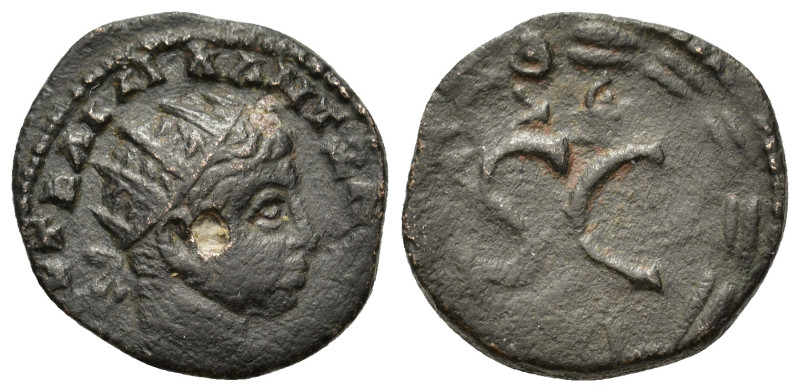 Elagabalus (218-222). Seleucis and Pieria, Antioch. Æ (23mm, 3.95g). Radiate hea...