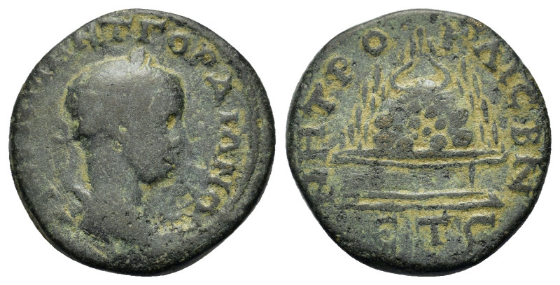 Gordian III (238-244). Cappadocia, Caesarea. Æ (25,3mm, 10.2g). Laureate, draped...