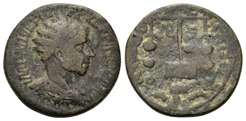 Philip I (244-249). Pisidia, Antioch. Radiate, draped and cuirassed bust r. R/ A...