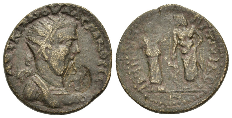 Valerian I (253-260). Cilicia, Irenopolis-Neronias. Æ 8 Assaria (34mm, 17.20g), ...