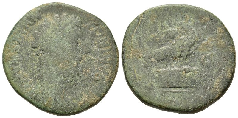 Divus Marcus Aurelius (died AD 180). Æ Sestertius (31 mm, 22.4g). DIVVS M ANTONI...