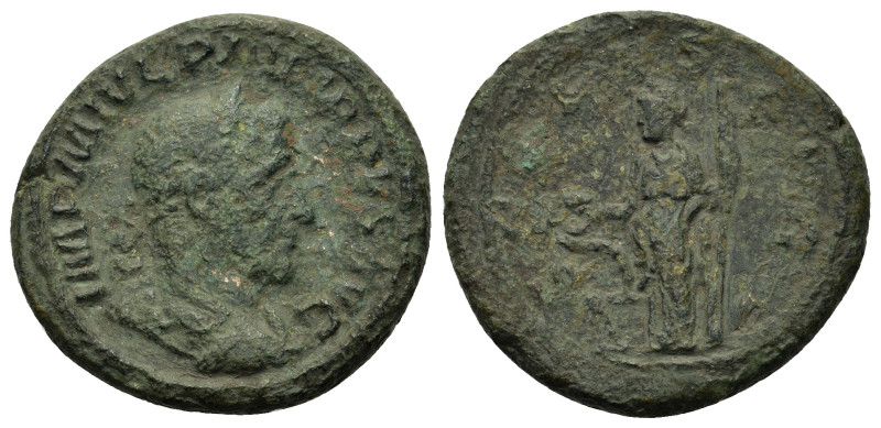 Philip I (244-249). Æ As (27mm, 11.70g). Rome, AD 244. Laureate, draped and cuir...