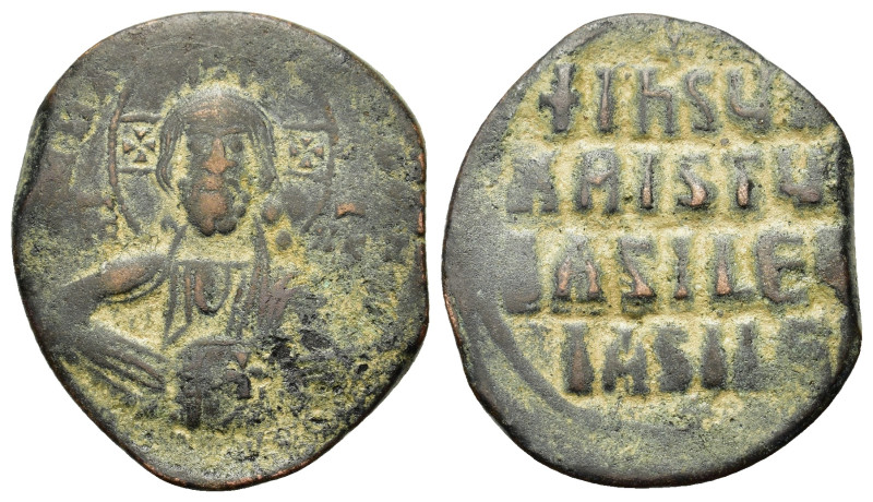 Anonymous, time of Basil II and Constantine VIII (976-1025). Æ 40 Nummi (27,6mm,...