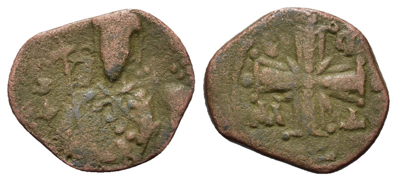 Alexius I Comnenus (1081-1118). Æ Tetarteron (19,1mm, 2g). Thessalonica. Crowned...