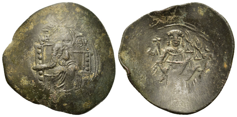 Isaac II Angelus (1185-1195). BI Aspron Trachy (29,4mm, 4.5g). Constantinople. V...