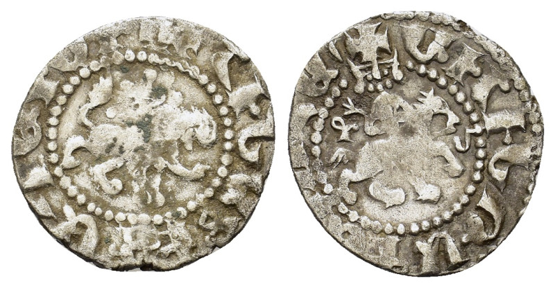 Cilician Armenia, Oshin (1308-1320). AR Takvorin (21,2mm, 2.2g). King on horseba...