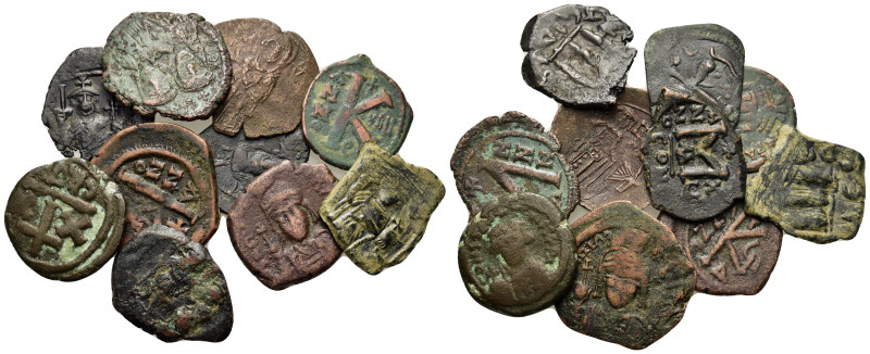 Lot of 10 Byzantine Æ coins, to be catalog. Lot sold as is, no return.